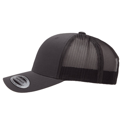 DK GRY - Back - Yupoong Flexfit Retro Snapback Trucker Cap