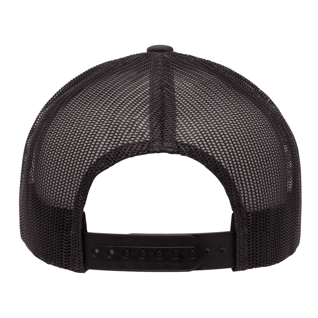 DK GRY - Side - Yupoong Flexfit Retro Snapback Trucker Cap