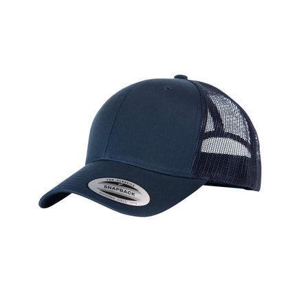 Navy-Navy - Front - Yupoong Flexfit Retro Snapback Trucker Cap