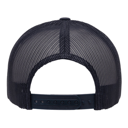 Navy-Navy - Side - Yupoong Flexfit Retro Snapback Trucker Cap