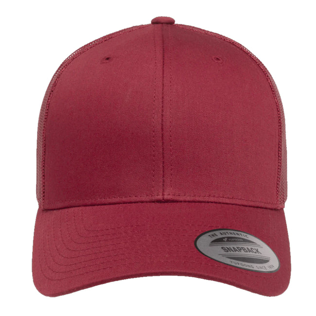 Cranberry - Side - Yupoong Flexfit Retro Snapback Trucker Cap