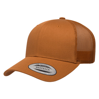 Caramel - Front - Yupoong Flexfit Retro Snapback Trucker Cap