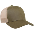 Khaki-Khaki - Back - Yupoong Flexfit Retro Snapback Trucker Cap