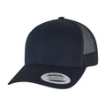 Dark Navy - Front - Yupoong Flexfit Retro Snapback Trucker Cap