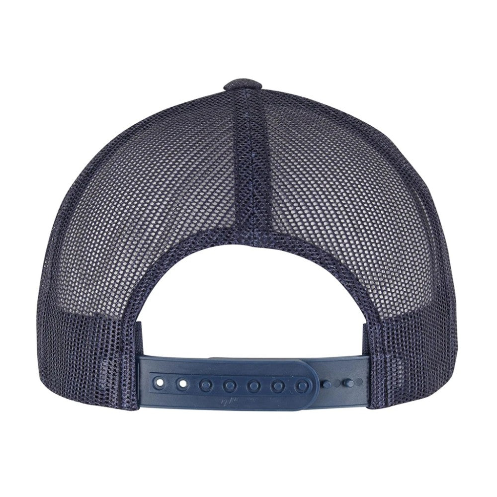 Heather Navy - Back - Yupoong Flexfit Retro Snapback Trucker Cap