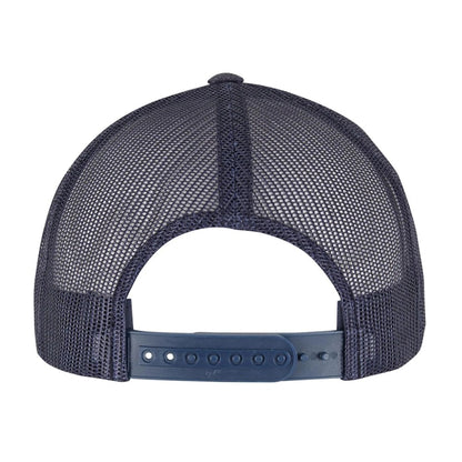 Heather Navy - Back - Yupoong Flexfit Retro Snapback Trucker Cap
