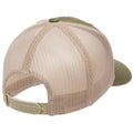 Moss-Khaki - Back - Yupoong Flexfit Retro Snapback Trucker Cap