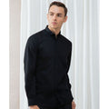 Black - Back - Henbury Mens Modern Long Sleeved Oxford Shirt