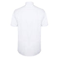 White - Back - Henbury Mens Modern Short Sleeve Oxford Shirt