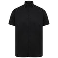 Black - Front - Henbury Mens Modern Short Sleeve Oxford Shirt