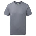 Convoy Grey - Front - Jerzees Schoolgear Childrens-Kids Slim Fit Cotton T-Shirt