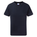 French Navy - Front - Jerzees Schoolgear Childrens-Kids Slim Fit Cotton T-Shirt