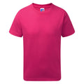 Fuchsia - Front - Jerzees Schoolgear Childrens-Kids Slim Fit Cotton T-Shirt