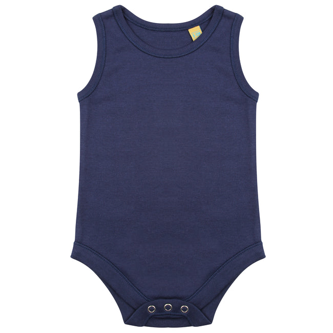 Navy - Front - Larkwood Unisex Baby Cotton Bodysuit Vest