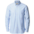 Light Blue - Front - Nimbus Mens Rochester Slim Fit Long Sleeve Oxford Shirt