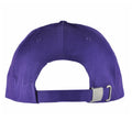 Purple - Back - Nutshell Adults Unisex LA Cotton Baseball Cap