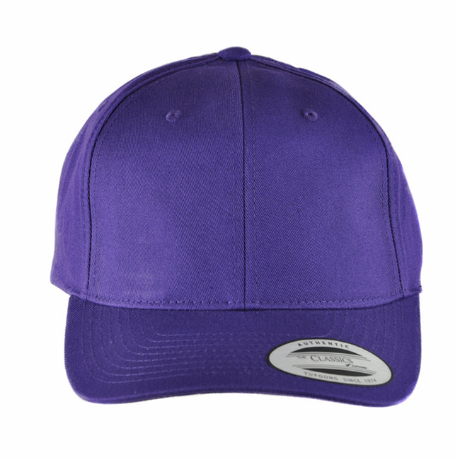 Purple - Side - Nutshell Adults Unisex LA Cotton Baseball Cap
