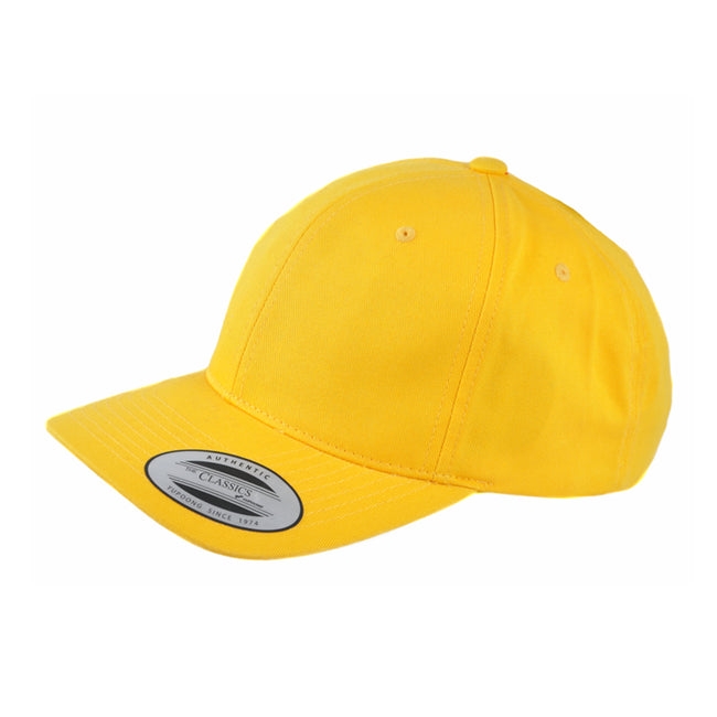 Chrome Yellow - Front - Nutshell Adults Unisex LA Cotton Baseball Cap