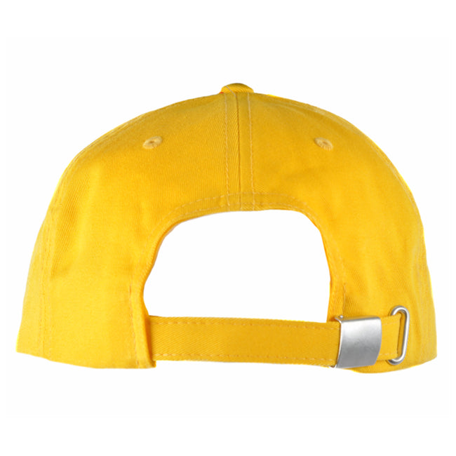 Chrome Yellow - Back - Nutshell Adults Unisex LA Cotton Baseball Cap