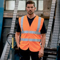 Orange - Back - Yoko Flame-Retardant Hi-Vis Sleeveless Waistcoat