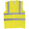 Yellow - Front - Yoko Flame-Retardant Hi-Vis Sleeveless Waistcoat