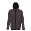 Charcoal-Black Fleck - Front - Tri Dri Mens Melange Knit Fleece Jacket