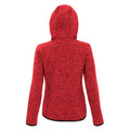 Fire Red-Black Fleck - Back - Tri Dri Mens Melange Knit Fleece Jacket
