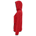 Fire Red-Black Fleck - Side - Tri Dri Mens Melange Knit Fleece Jacket