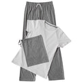 White-Heather Grey - Back - Towel City Womens-Ladies Pyjama T-Shirt And Bottoms Set