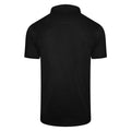 Black-Black - Back - Tombo Mens Short Collar Short Sleeve Polo Shirt