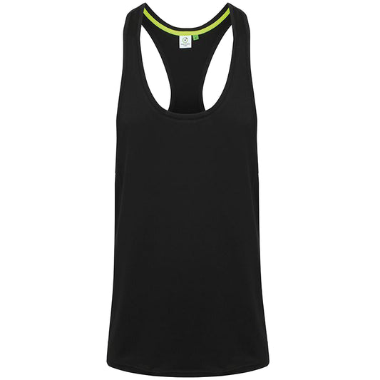 Black - Front - Tombo Mens Muscle Vest