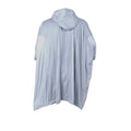 Silver - Back - Splashmacs Childrens-Kids Plastic Rain Poncho