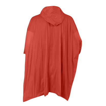 Red - Back - Splashmacs Childrens-Kids Plastic Rain Poncho