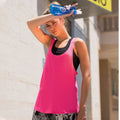 Neon Pink - Pack Shot - Skinni Fit Womens-Ladies Fashion Workout Sleeveless Vest