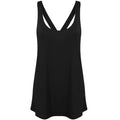 Black - Front - Skinni Fit Womens-Ladies Fashion Workout Sleeveless Vest