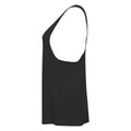 Black - Side - Skinni Fit Womens-Ladies Fashion Workout Sleeveless Vest