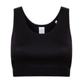 Black - Front - Skinni Fit Womens-Ladies Fashion Sleeveless Crop Top