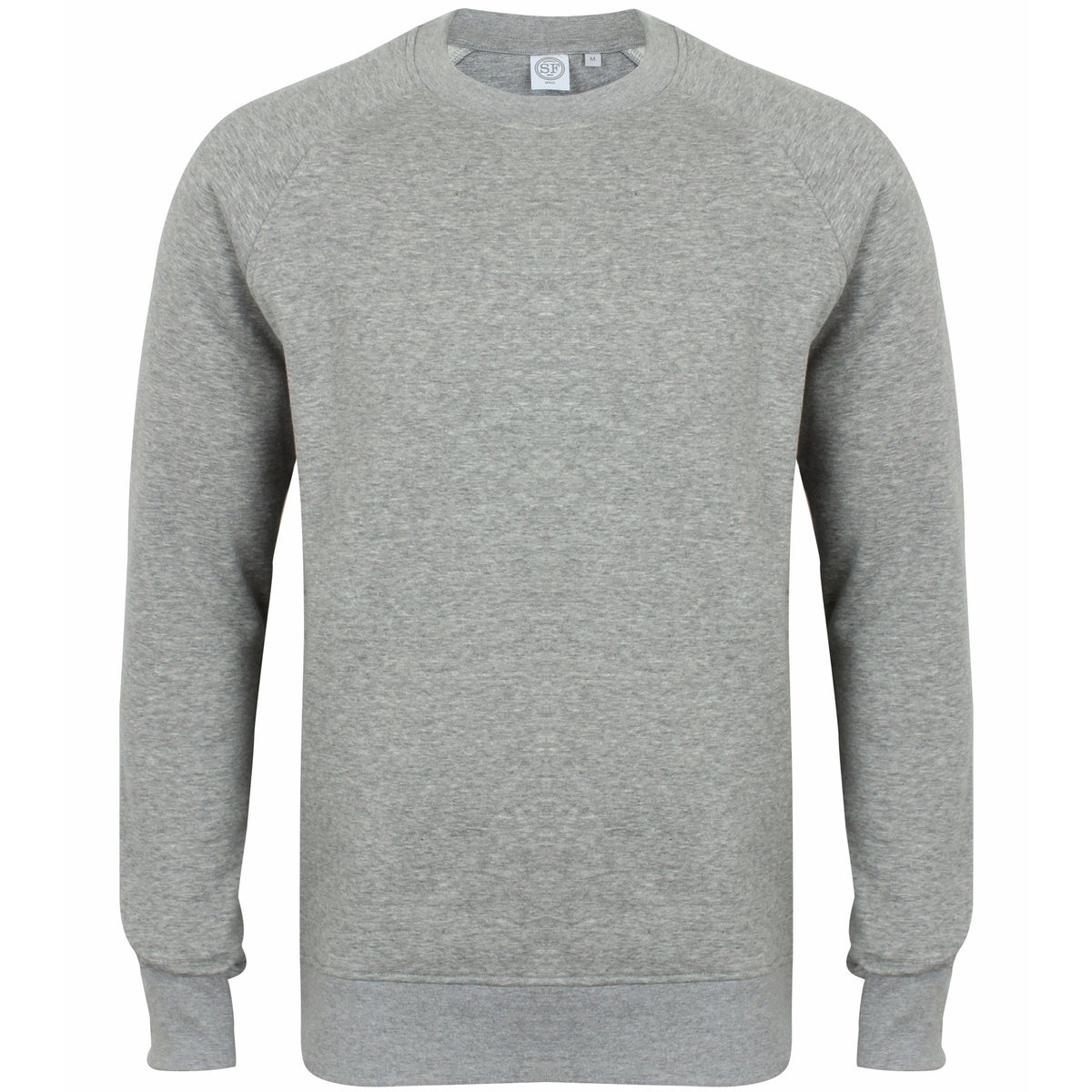 Heather Grey - Front - Skinni Fit Unisex Slim Fit Sweatshirt