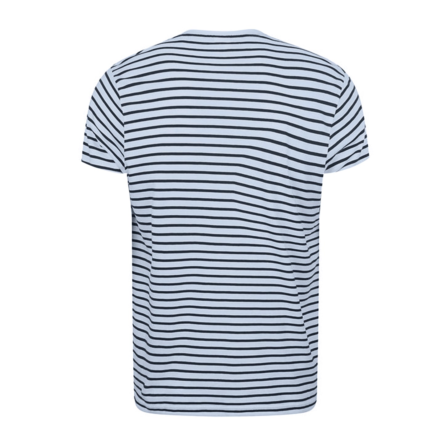 White-Oxford Navy - Back - Skinni Fit Unisex Striped Short Sleeve T-Shirt