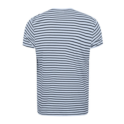 White-Oxford Navy - Back - Skinni Fit Unisex Striped Short Sleeve T-Shirt