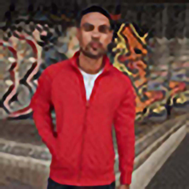 Classic Red - Back - Russell Mens Authentic Full Zip Jacket