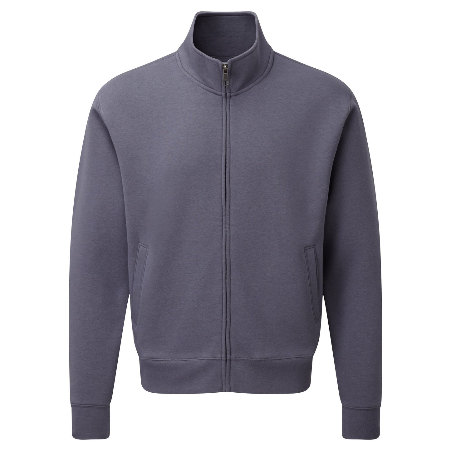 Convoy Grey - Front - Russell Mens Authentic Full Zip Jacket
