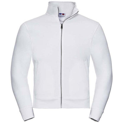 White - Close up - Russell Mens Authentic Full Zip Jacket