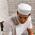 White - Back - Premier Turn-Up Chefs Hat