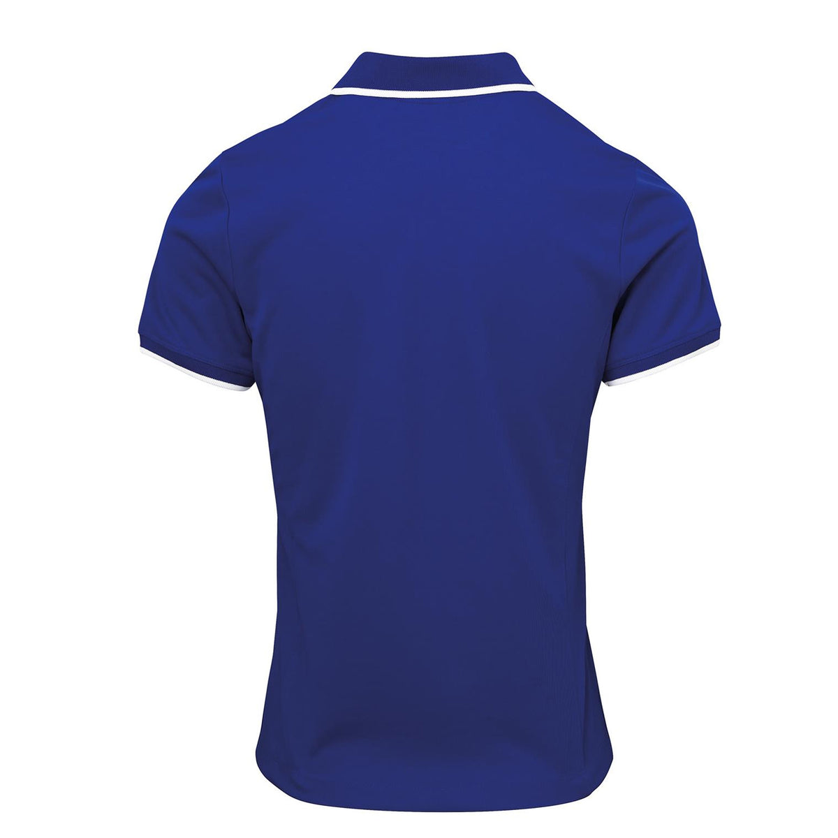 Royal-White - Back - Premier Womens-Ladies Contrast Coolchecker Polo Shirt