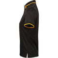 Black-Sunflower - Side - Premier Womens-Ladies Contrast Coolchecker Polo Shirt