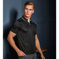 Black-White - Lifestyle - Premier Mens Contrast Coolchecker Polo Shirt