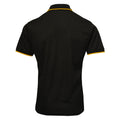 Black-Sunflower - Back - Premier Mens Contrast Coolchecker Polo Shirt