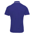 Royal-White - Back - Premier Mens Contrast Coolchecker Polo Shirt