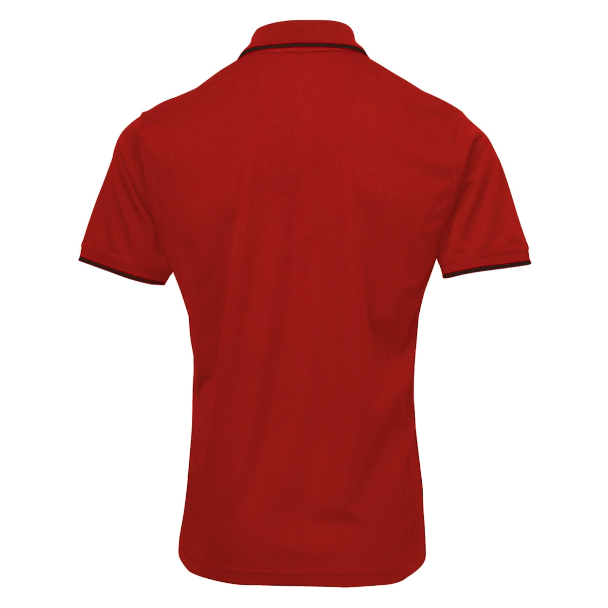 Red-Black - Back - Premier Mens Contrast Coolchecker Polo Shirt